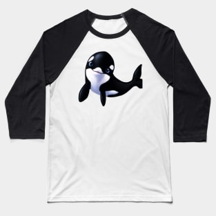 Cute Orca Drawing Baseball T-Shirt